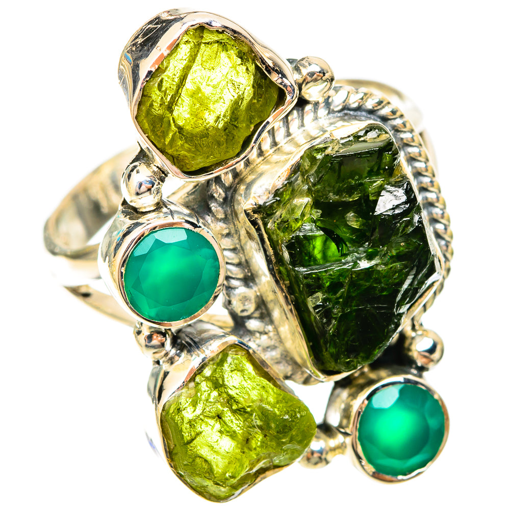Chrome Diopside Rings handcrafted by Ana Silver Co - RING120118 - Photo 2