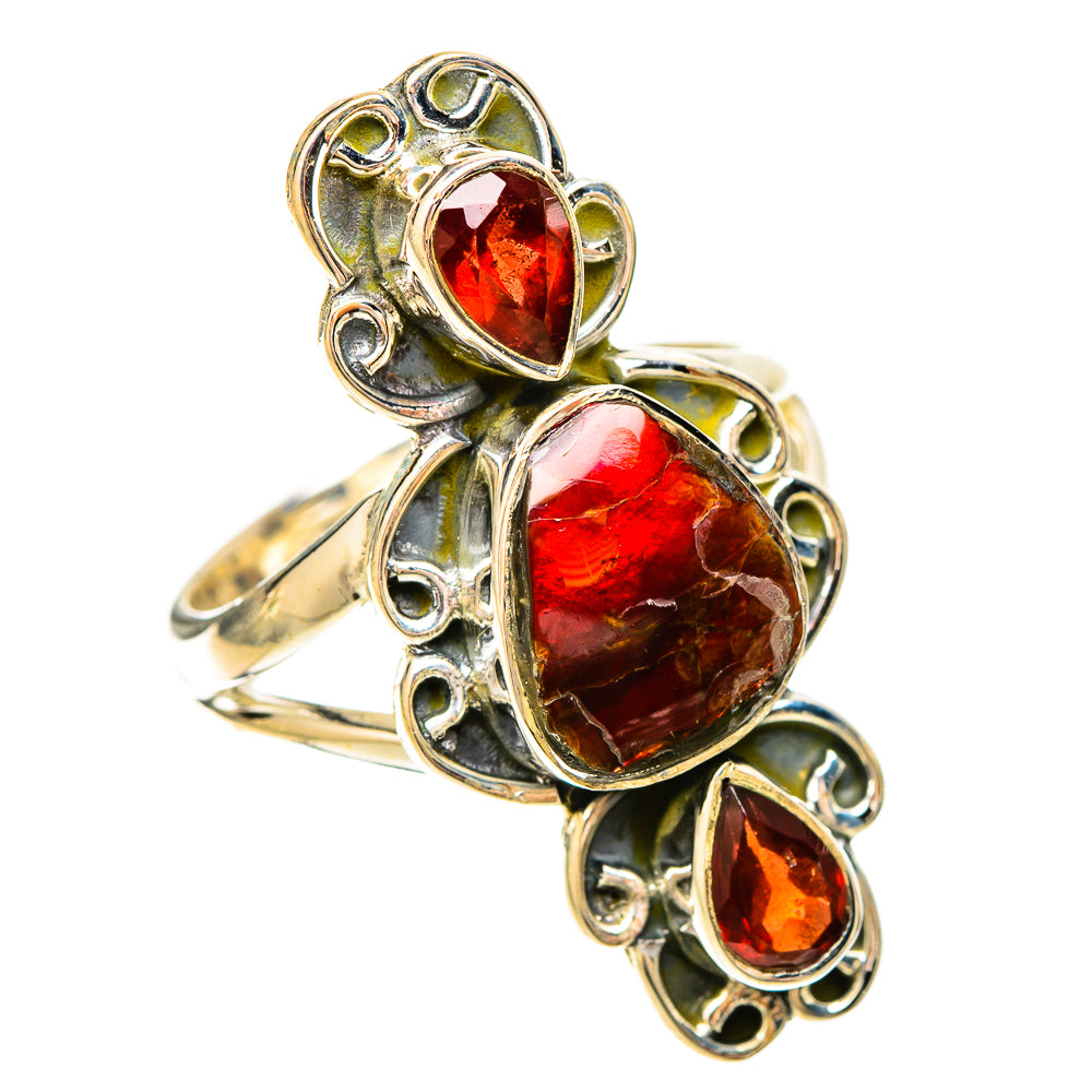 Ammolite Rings handcrafted by Ana Silver Co - RING120128 - Photo 2