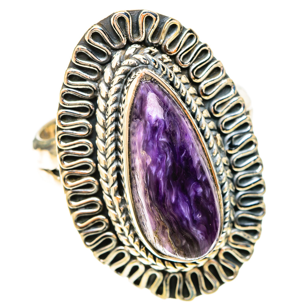Charoite Rings handcrafted by Ana Silver Co - RING120129 - Photo 2