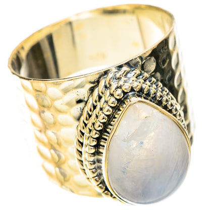 Rainbow Moonstone Rings handcrafted by Ana Silver Co - RING120134 - Photo 2