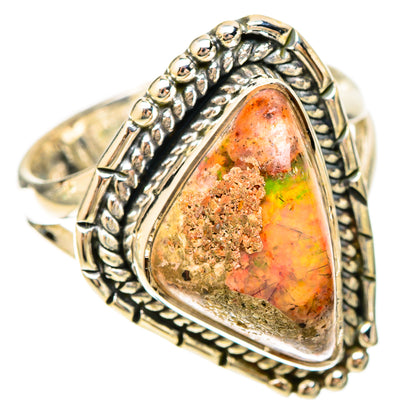 Mexican Fire Opal Rings handcrafted by Ana Silver Co - RING120139 - Photo 2