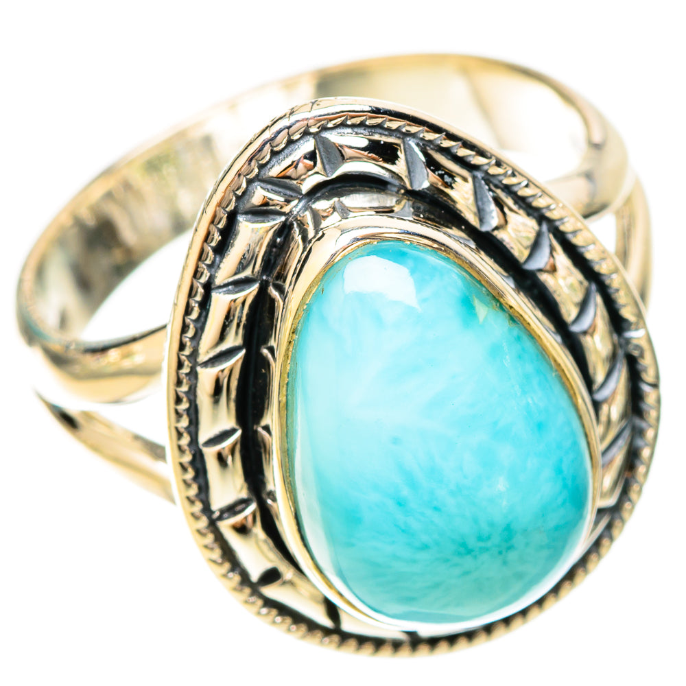 Larimar Rings handcrafted by Ana Silver Co - RING120147 - Photo 2