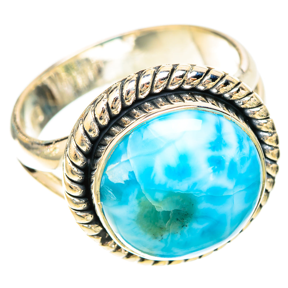 Larimar Rings handcrafted by Ana Silver Co - RING120148 - Photo 2