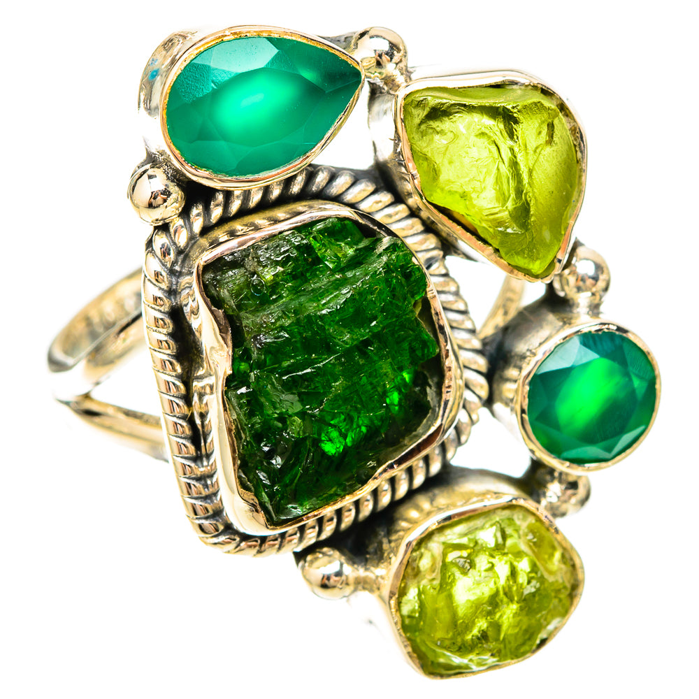 Chrome Diopside Rings handcrafted by Ana Silver Co - RING120149 - Photo 2