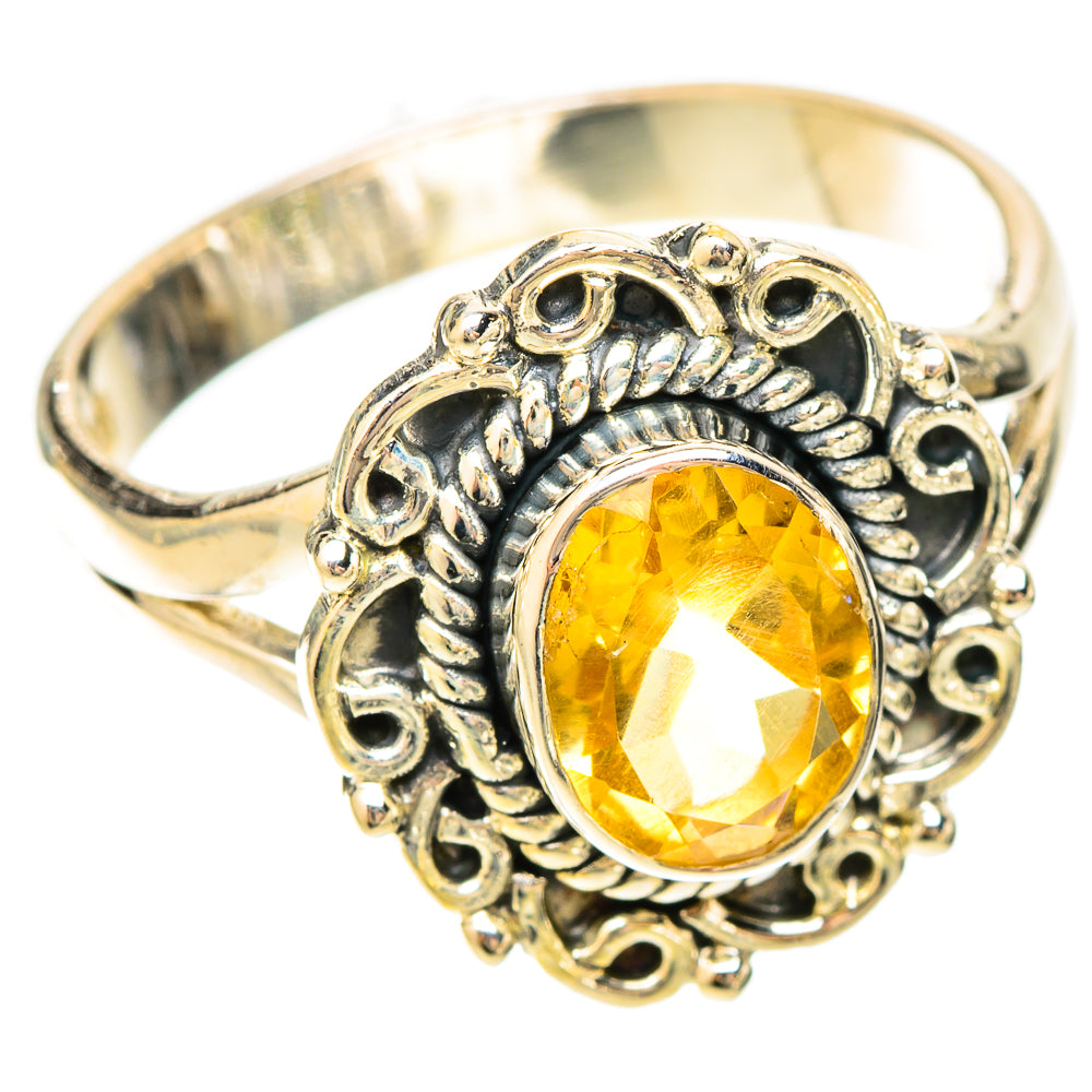 Citrine Rings handcrafted by Ana Silver Co - RING120158 - Photo 2