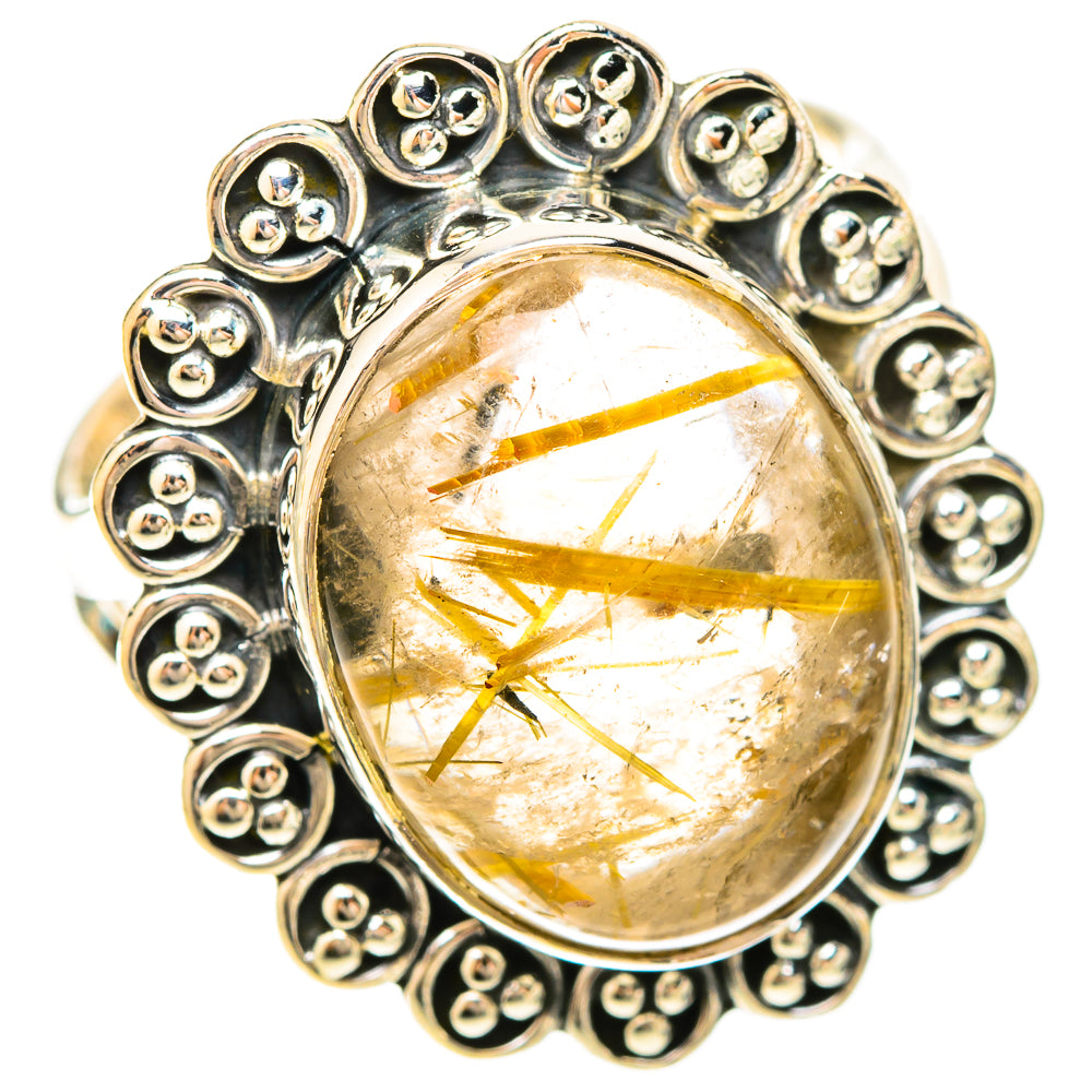 Rutilated Quartz Rings handcrafted by Ana Silver Co - RING120165 - Photo 2