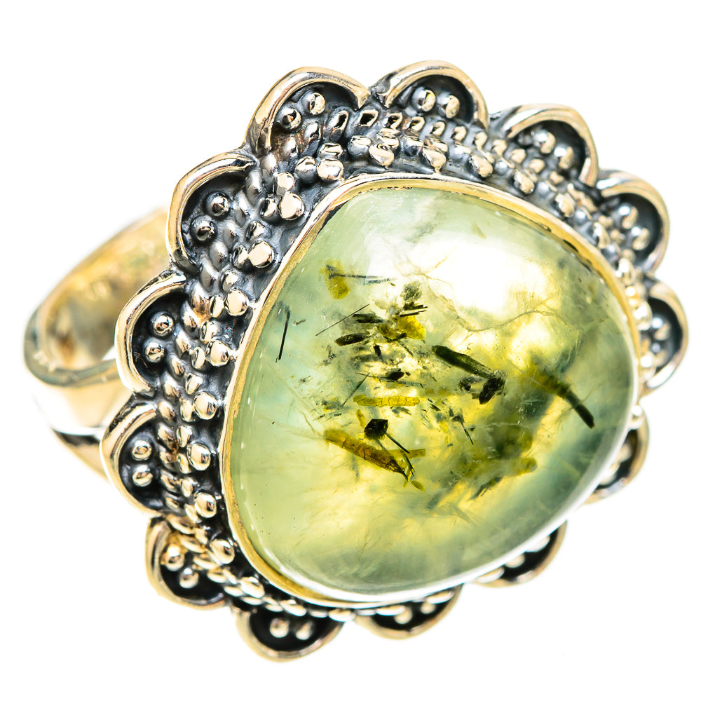 Prehnite Rings handcrafted by Ana Silver Co - RING120182 - Photo 2