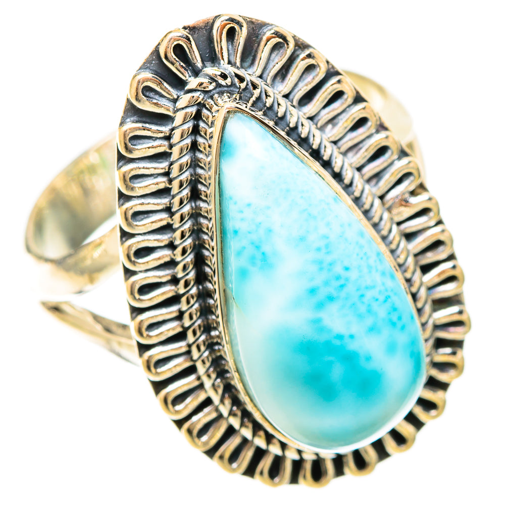 Larimar Rings handcrafted by Ana Silver Co - RING120207 - Photo 2