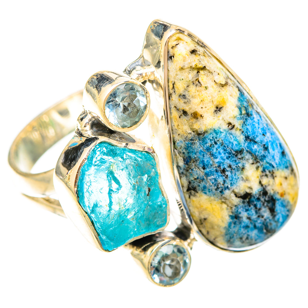 K2 Blue Azurite Rings handcrafted by Ana Silver Co - RING120210 - Photo 2