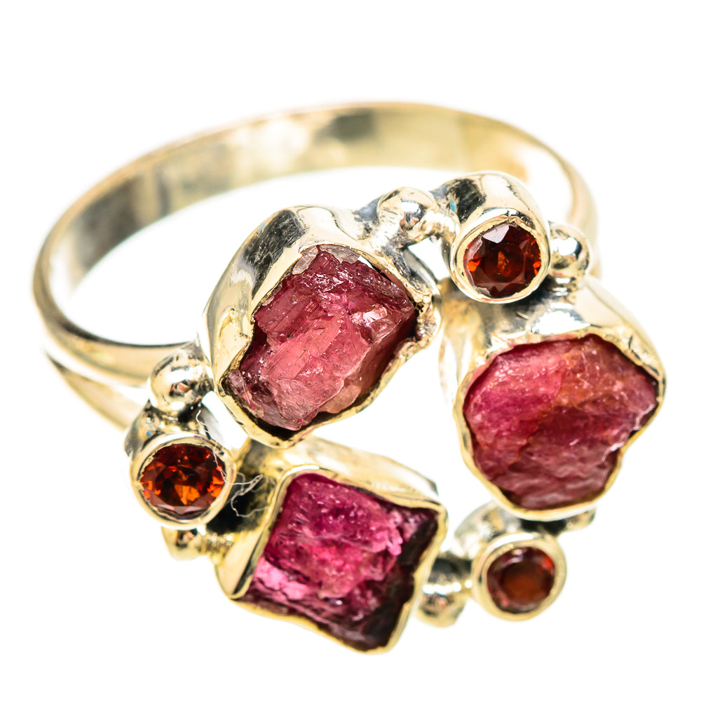 Pink Tourmaline Rings handcrafted by Ana Silver Co - RING120224 - Photo 2