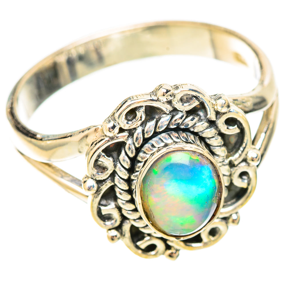 Ethiopian Opal Rings handcrafted by Ana Silver Co - RING120238 - Photo 2