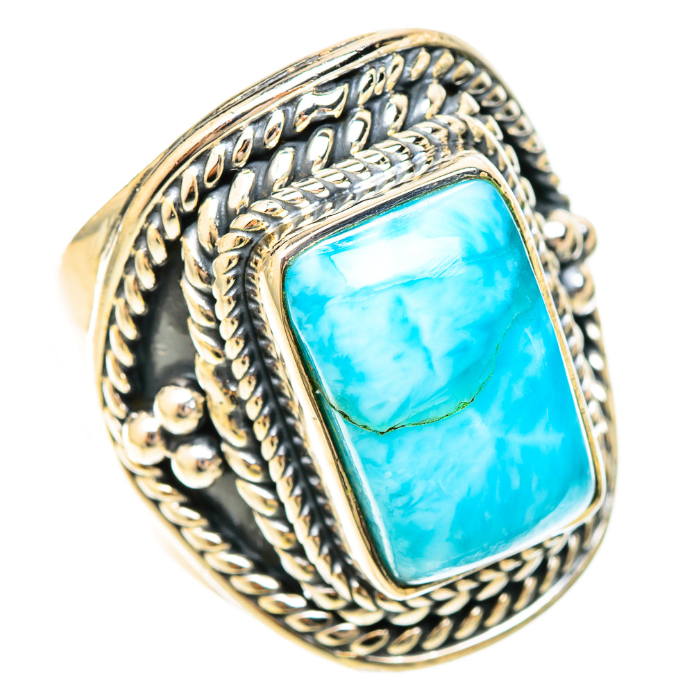 Larimar Rings handcrafted by Ana Silver Co - RING120242 - Photo 2