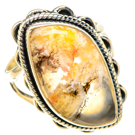 Plume Agate Rings handcrafted by Ana Silver Co - RING120255 - Photo 2