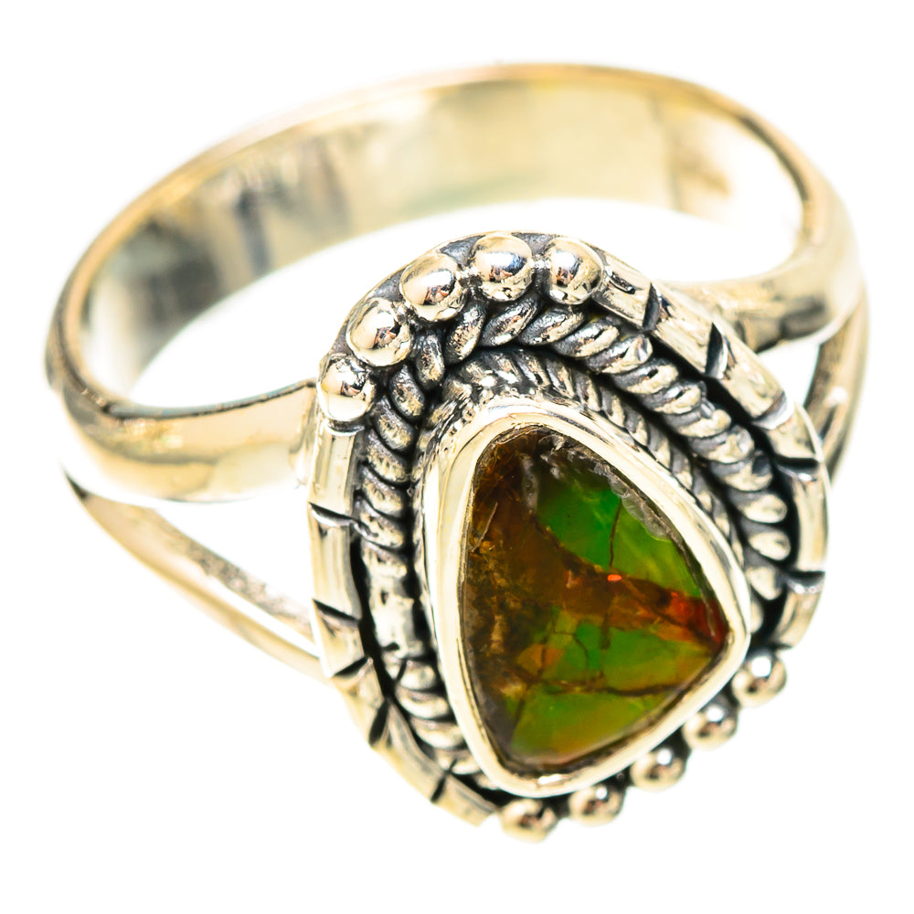 Ammolite Rings handcrafted by Ana Silver Co - RING120259 - Photo 2