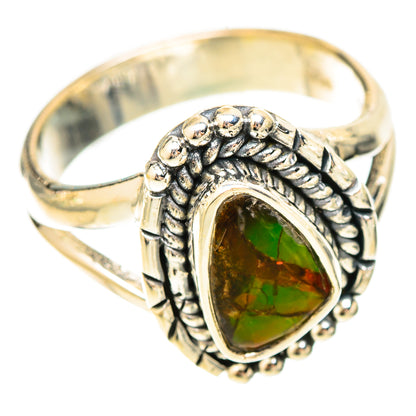 Ammolite Rings handcrafted by Ana Silver Co - RING120259 - Photo 2
