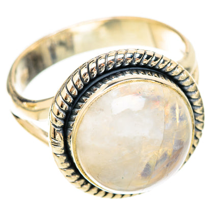 Rainbow Moonstone Rings handcrafted by Ana Silver Co - RING120266 - Photo 2