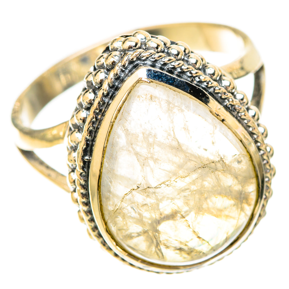 Rainbow Moonstone Rings handcrafted by Ana Silver Co - RING120268 - Photo 2