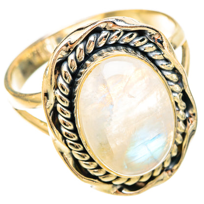 Rainbow Moonstone Rings handcrafted by Ana Silver Co - RING120270 - Photo 2