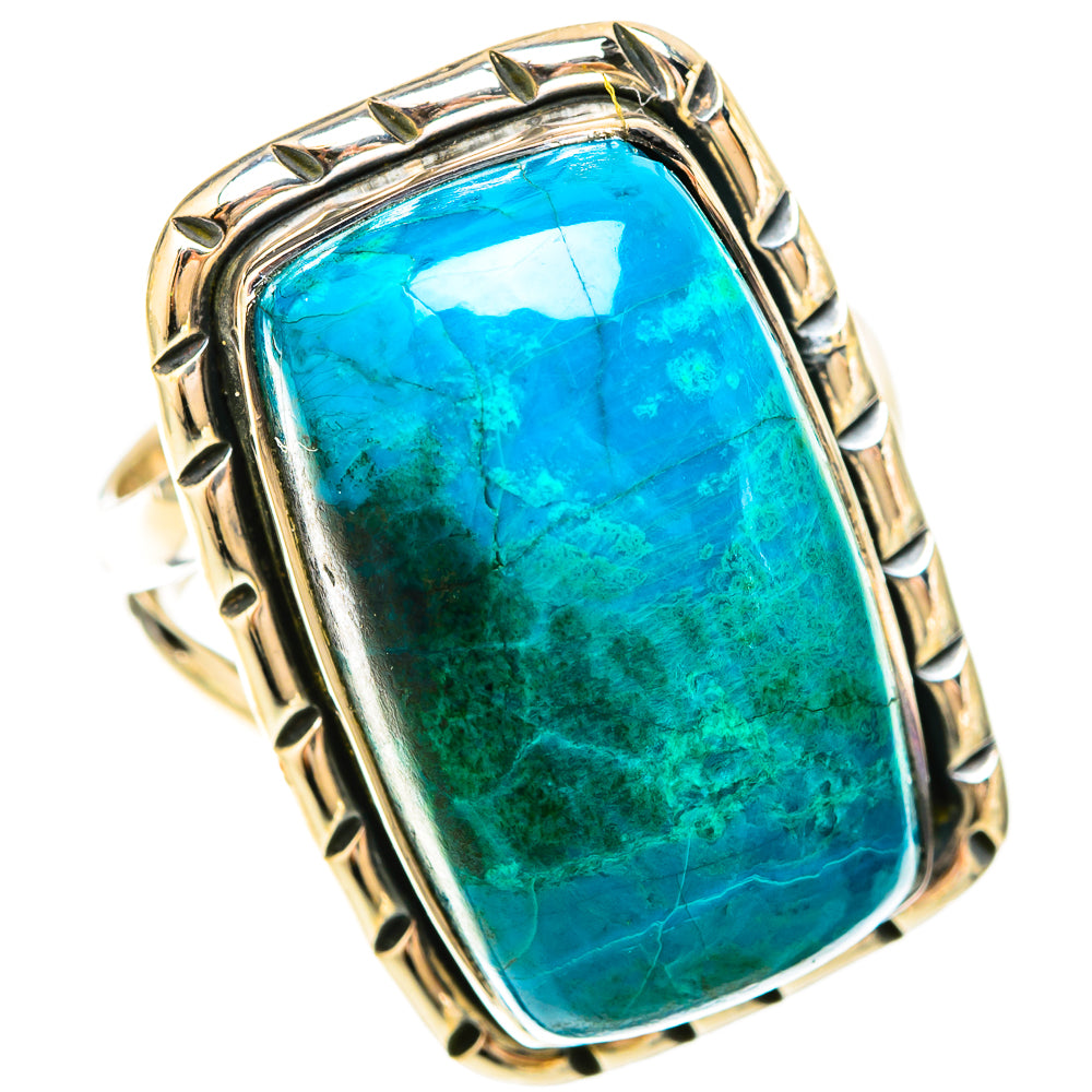 Chrysocolla Rings handcrafted by Ana Silver Co - RING120283 - Photo 2
