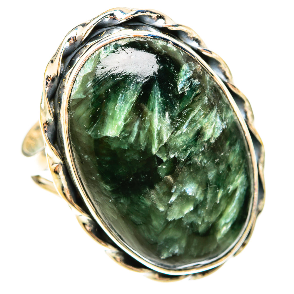 Seraphinite Rings handcrafted by Ana Silver Co - RING120286 - Photo 2