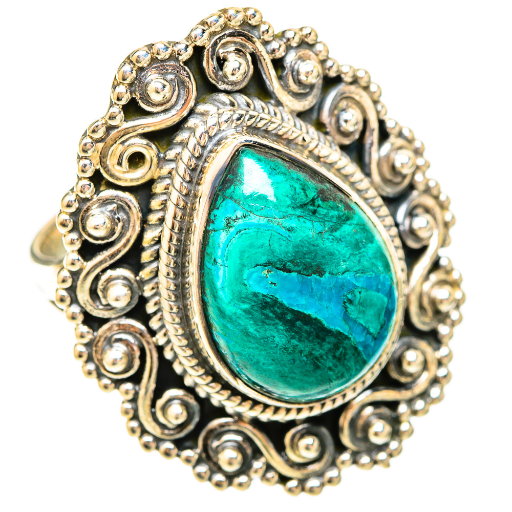Chrysocolla Rings handcrafted by Ana Silver Co - RING120290 - Photo 2