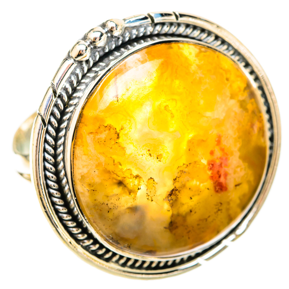 Plume Agate Rings handcrafted by Ana Silver Co - RING120294 - Photo 2
