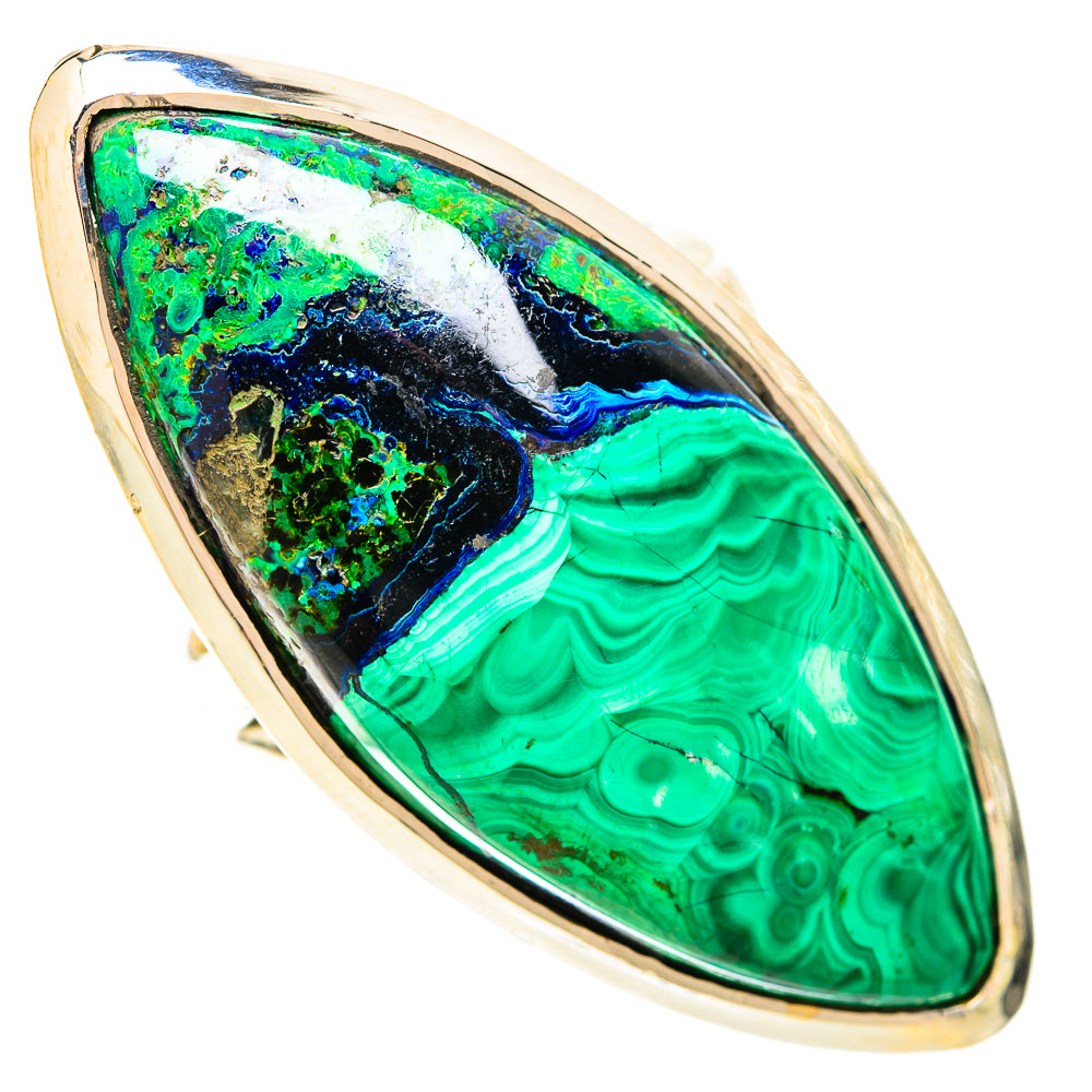 Malachite In Chrysocolla Rings handcrafted by Ana Silver Co - RING120318 - Photo 2