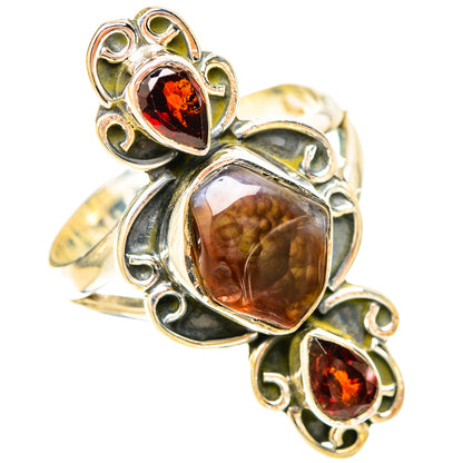 Mexican Fire Agate Rings handcrafted by Ana Silver Co - RING120319 - Photo 2