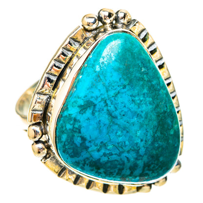 Chrysocolla Rings handcrafted by Ana Silver Co - RING120325 - Photo 2