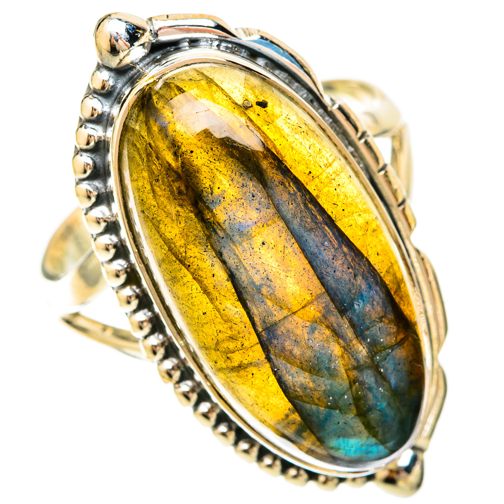Labradorite Rings handcrafted by Ana Silver Co - RING120327 - Photo 2