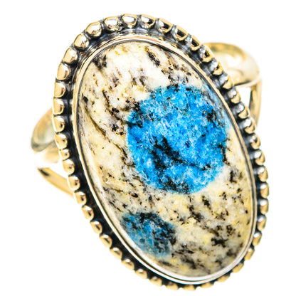 K2 Blue Azurite Rings handcrafted by Ana Silver Co - RING120328 - Photo 2