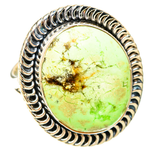 Lemon Chrysoprase Rings handcrafted by Ana Silver Co - RING120340 - Photo 2