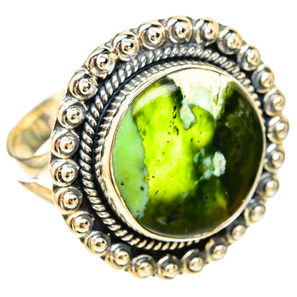 Australian Green Opal Rings handcrafted by Ana Silver Co - RING120343 - Photo 2
