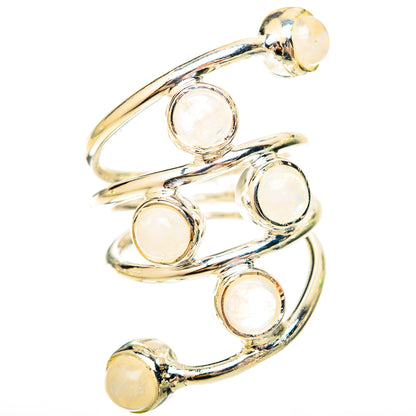 Rainbow Moonstone Rings handcrafted by Ana Silver Co - RING120363 - Photo 2