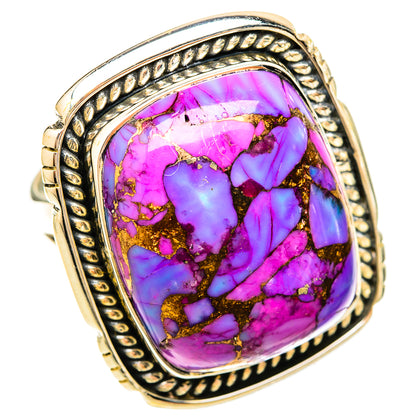 Purple Copper Composite Turquoise Rings handcrafted by Ana Silver Co - RING120397 - Photo 2