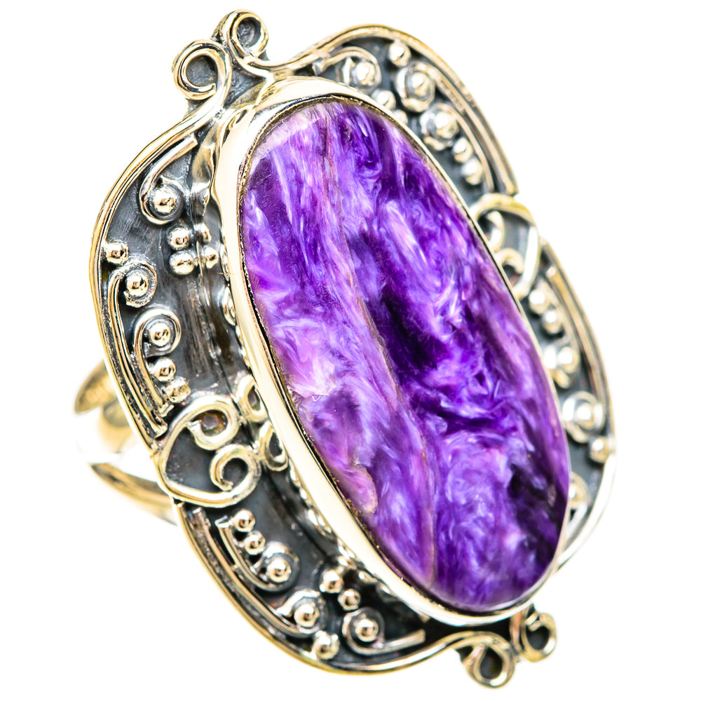 Charoite Rings handcrafted by Ana Silver Co - RING120398 - Photo 2