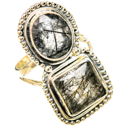 Tourmalinated Quartz Rings handcrafted by Ana Silver Co - RING120403 - Photo 2