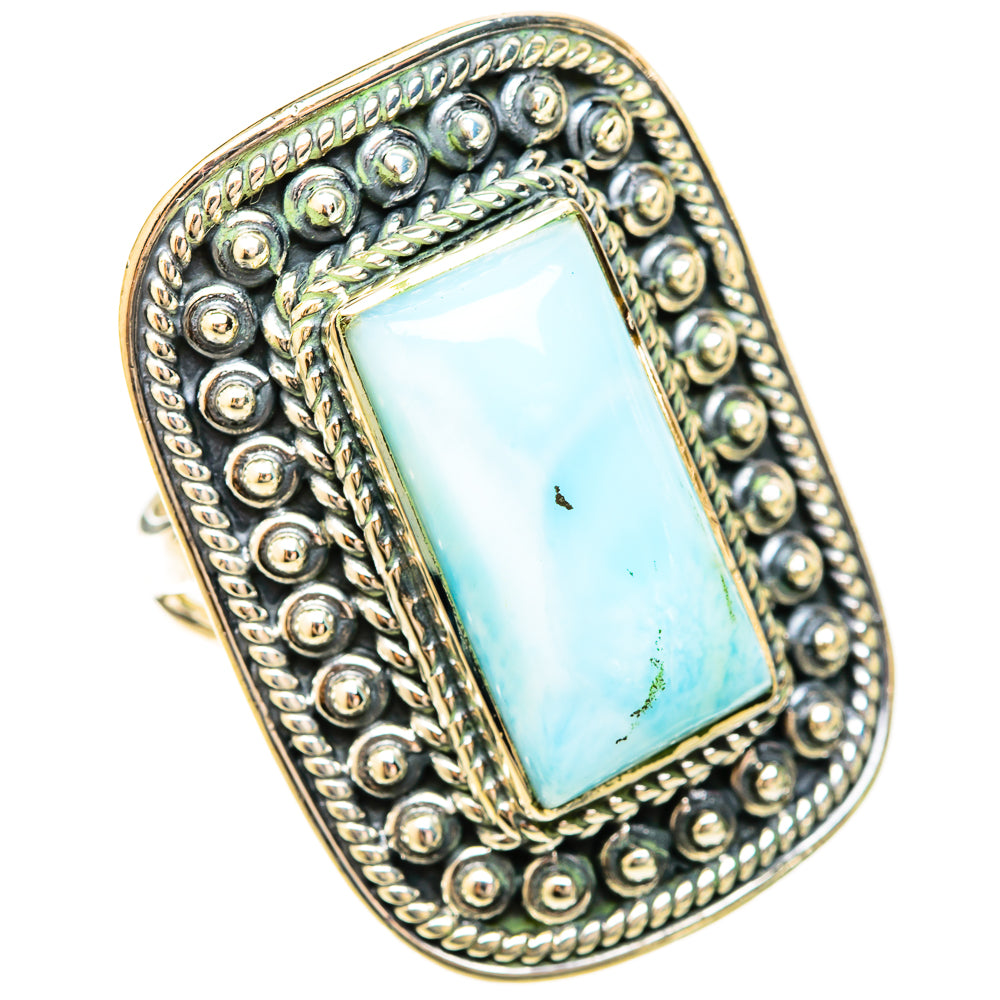 Larimar Rings handcrafted by Ana Silver Co - RING120417 - Photo 2