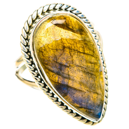 Labradorite Rings handcrafted by Ana Silver Co - RING120418 - Photo 2