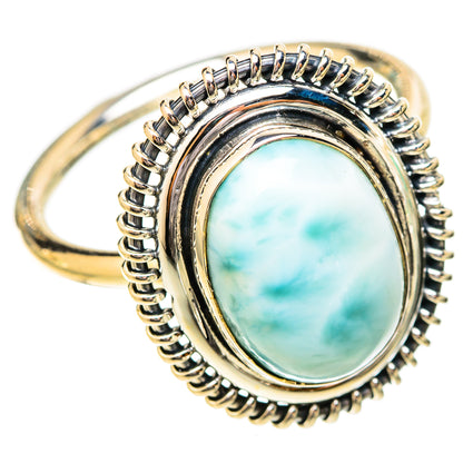 Larimar Rings handcrafted by Ana Silver Co - RING120428 - Photo 2