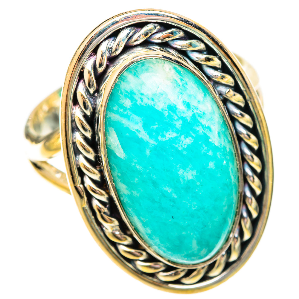 Amazonite Rings handcrafted by Ana Silver Co - RING120434 - Photo 2