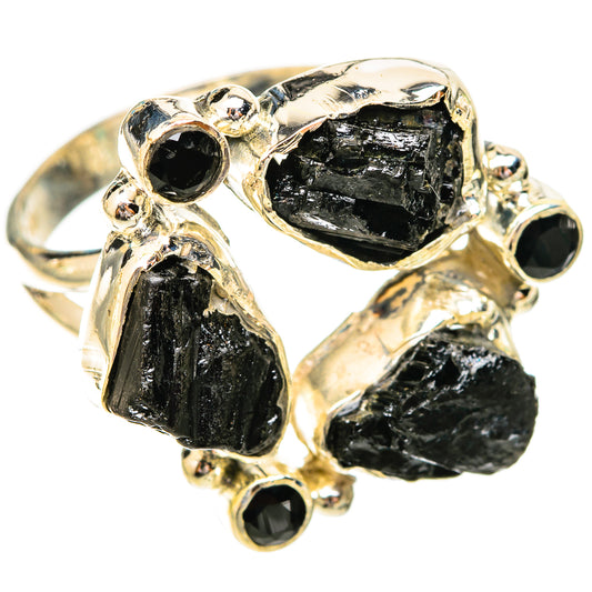 Black Tourmaline Rings handcrafted by Ana Silver Co - RING120449 - Photo 2