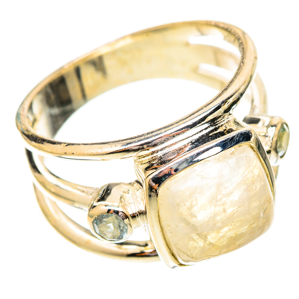 Rainbow Moonstone Rings handcrafted by Ana Silver Co - RING120453 - Photo 2