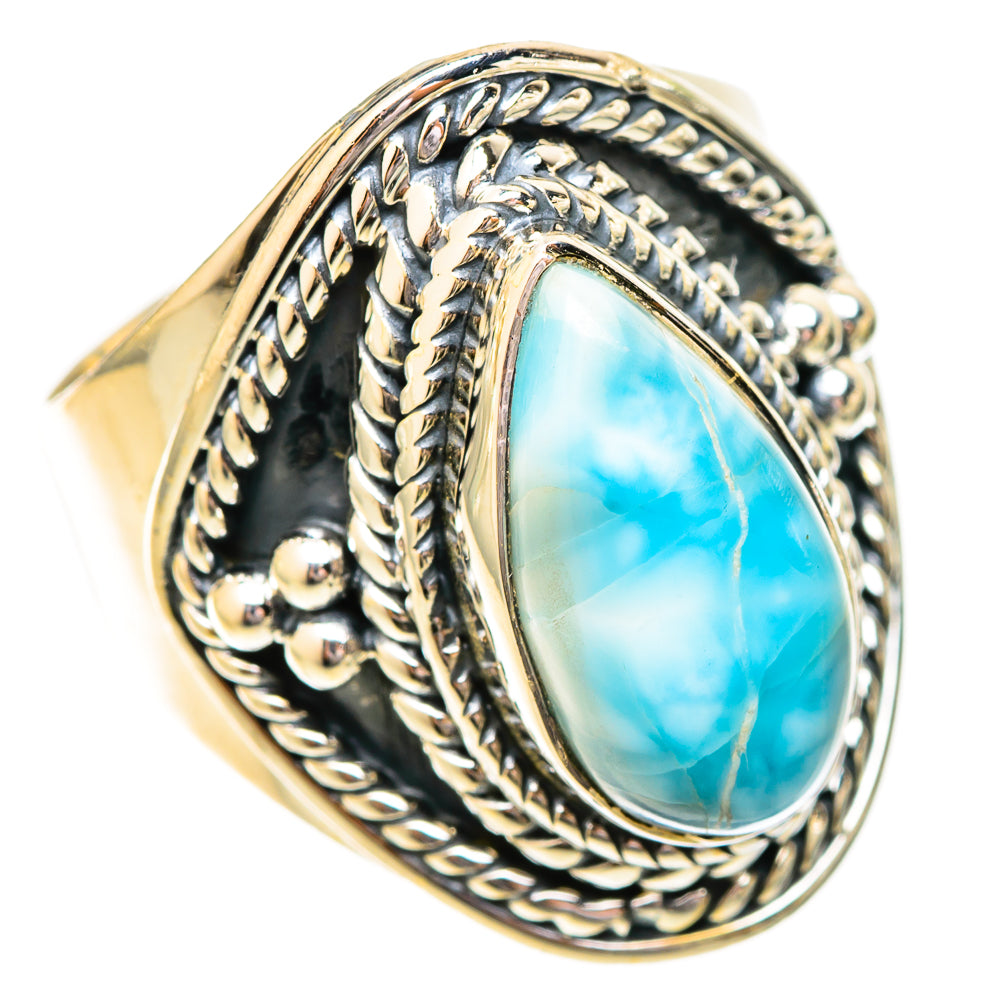 Larimar Rings handcrafted by Ana Silver Co - RING120462 - Photo 2