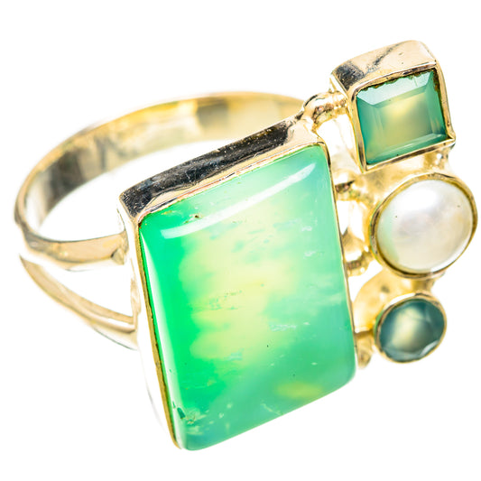 Chrysoprase Rings handcrafted by Ana Silver Co - RING120468 - Photo 2