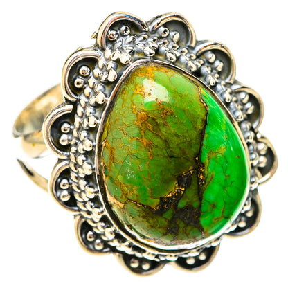 Green Copper Composite Turquoise Rings handcrafted by Ana Silver Co - RING120470 - Photo 2