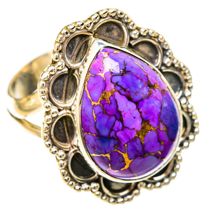 Purple Copper Composite Turquoise Rings handcrafted by Ana Silver Co - RING120482 - Photo 2