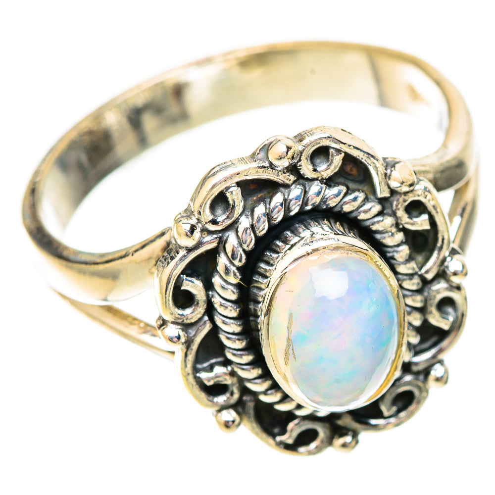 Ethiopian Opal Rings handcrafted by Ana Silver Co - RING120496 - Photo 2