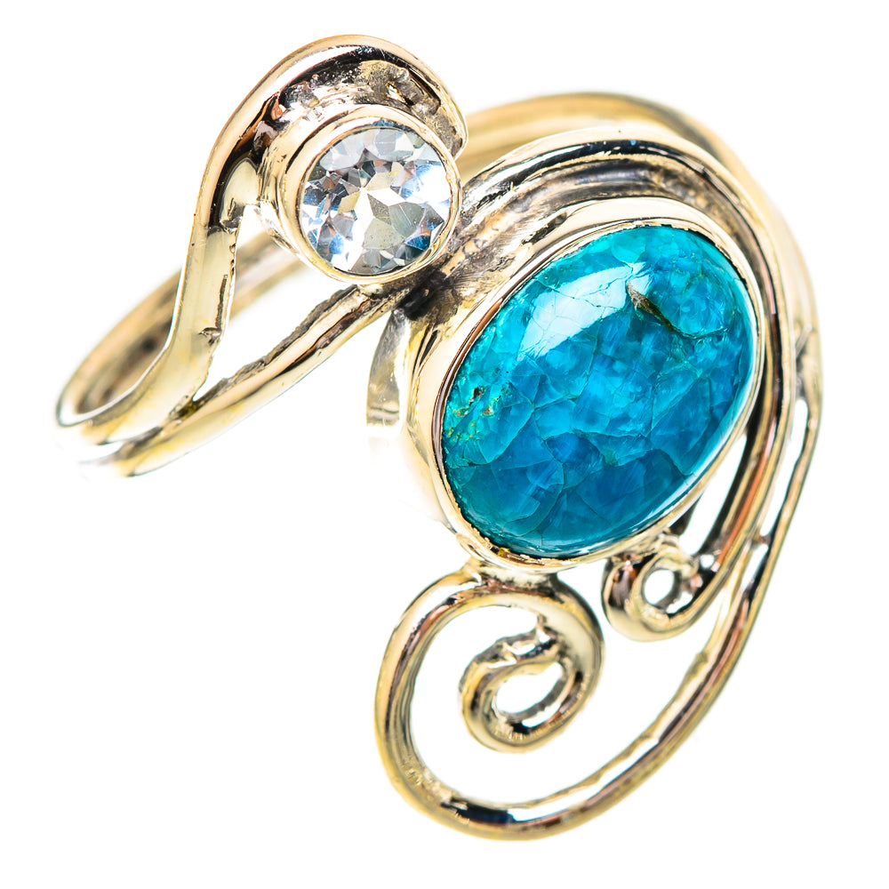 Chrysocolla Rings handcrafted by Ana Silver Co - RING120502 - Photo 2