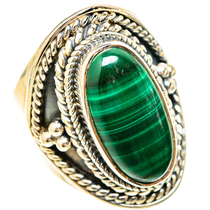 Malachite Rings handcrafted by Ana Silver Co - RING120506 - Photo 2